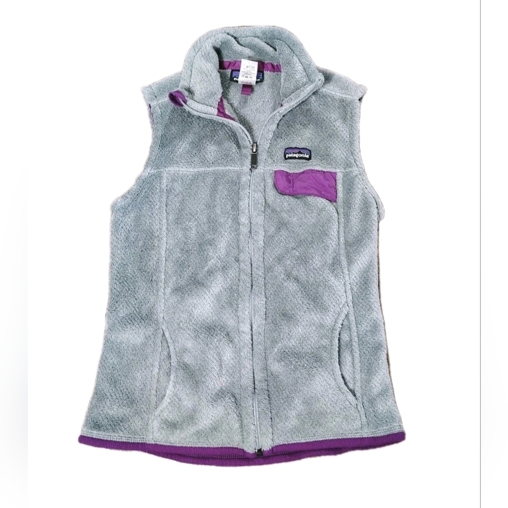 Patagonia Womens Re Tool Fleece Vest XS Gray Purple Gorpcore Outdoor Granola